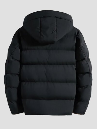 CAPBLACK – Doudoune Homme Noire avec Capuche 8 Men's Black Down Jacket with Hood