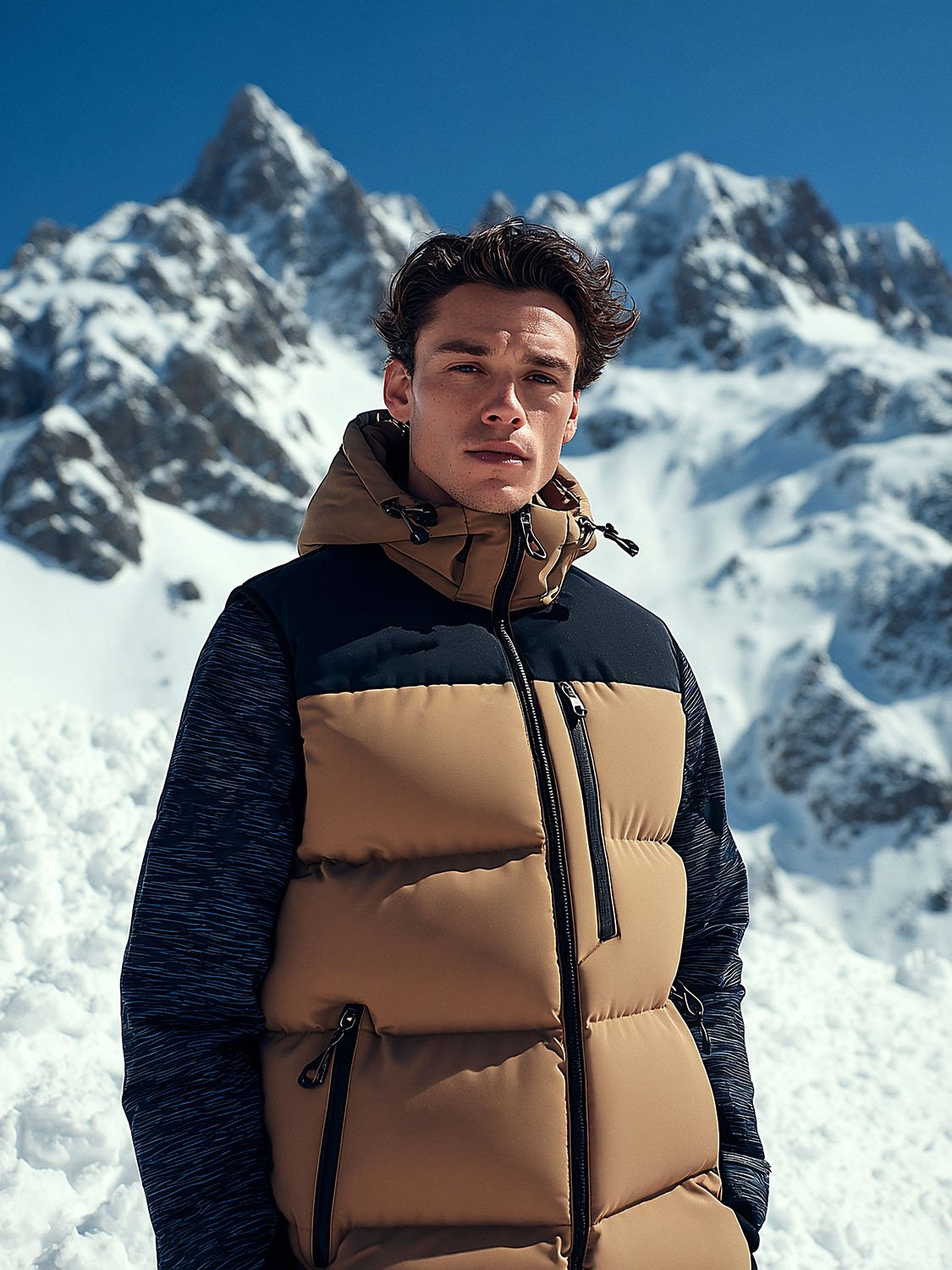 BROWNBEAR – Doudoune sans manche marron homme 6 men's brown sleeveless down jacket
