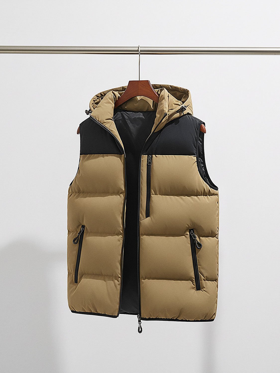 BROWNBEAR – Doudoune sans manche marron homme 7 men's brown sleeveless down jacket