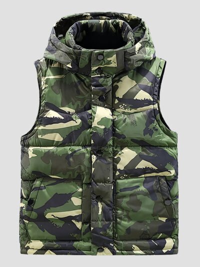men's military sleeveless down jacket