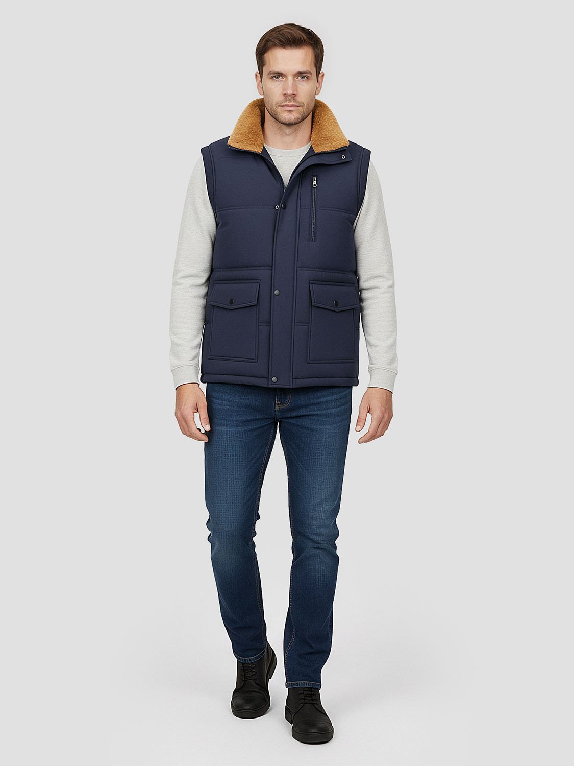 POLARSOFT – Doudoune sans manche homme intérieur polaire 2 men's sleeveless down jacket with fleece interior