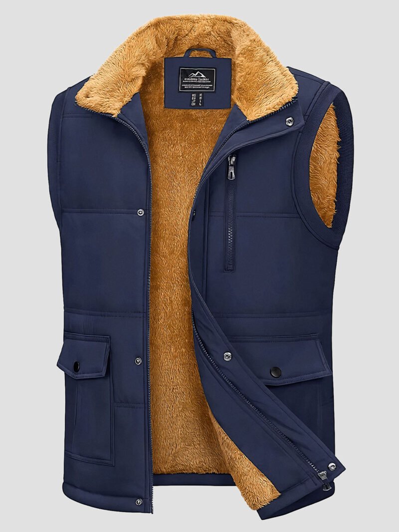men's sleeveless down jacket with fleece interior