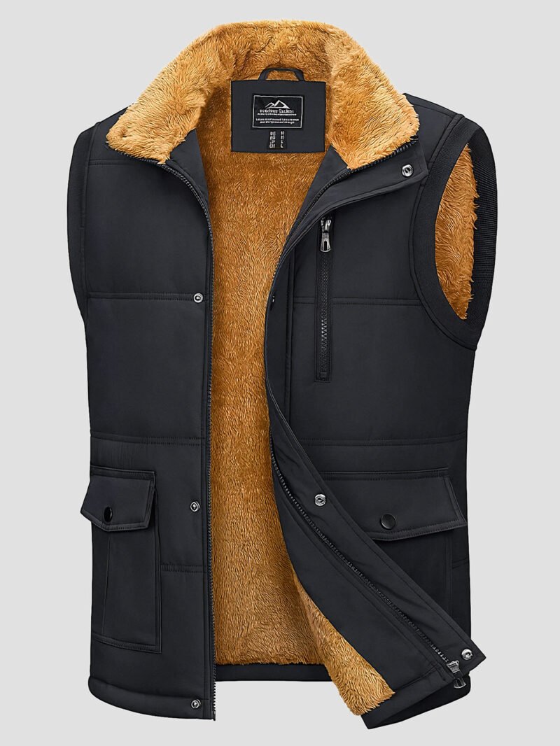 men's sleeveless down jacket with fleece interior
