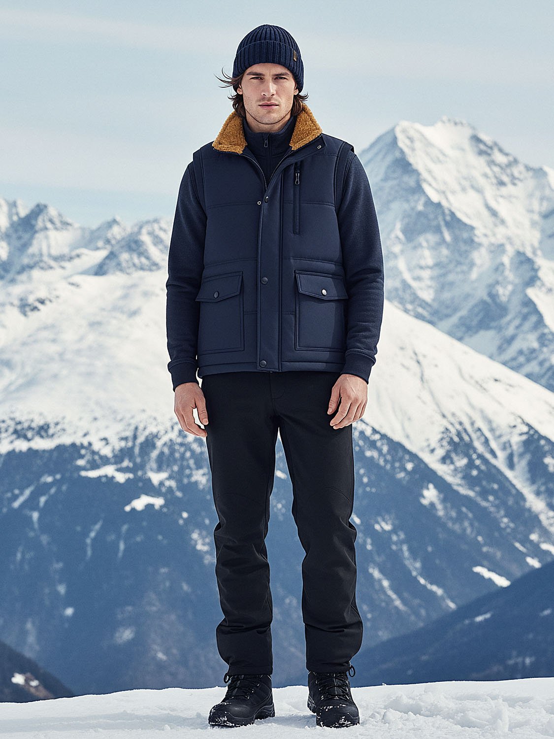 POLARSOFT – Doudoune sans manche homme intérieur polaire 5 men's sleeveless down jacket with fleece interior