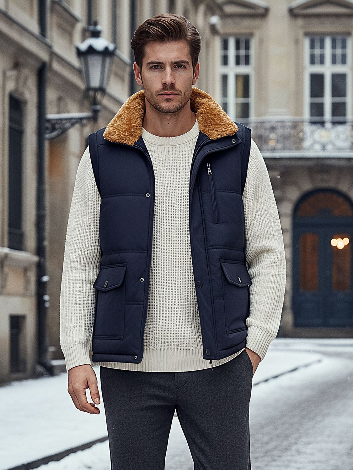 POLARSOFT – Doudoune sans manche homme intérieur polaire 6 men's sleeveless down jacket with fleece interior