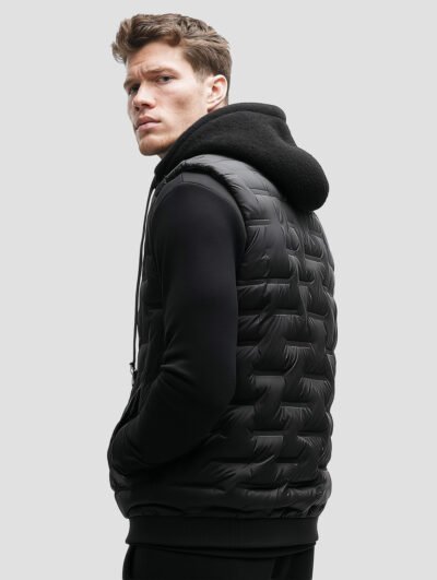 men's sleeveless down jacket with hood