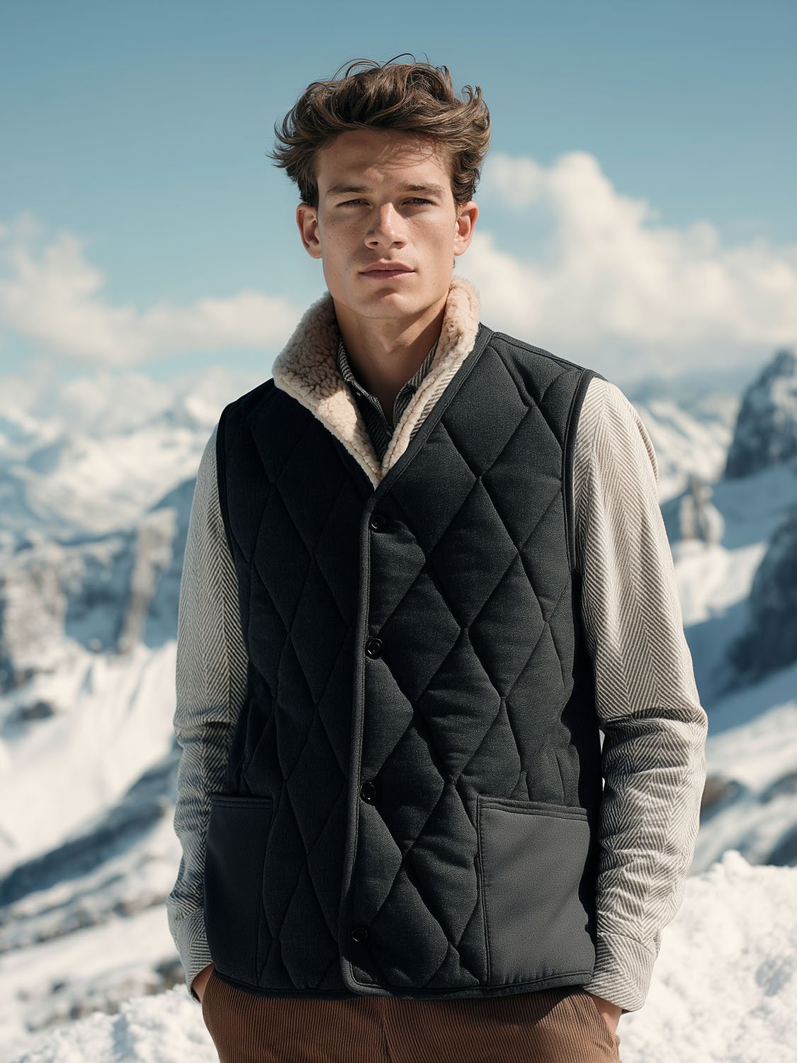 men's sleeveless down vest